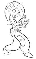 coloriage kim possible
